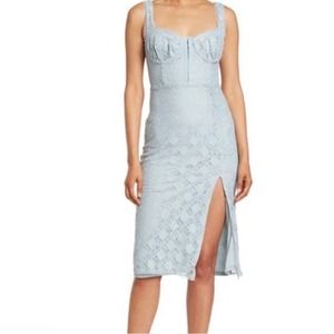 NWT Astr the label blue lace hook and eye bustier dress